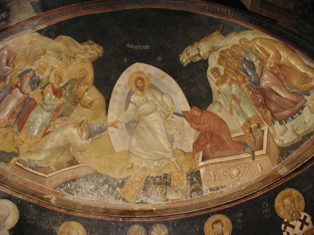 Raising Adam and Eve, with Satan is bound in Hell – Chora Church, Istanbul, 1315 